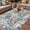 White Light Blue, variant on Vintage Spring Floral Outdoor Rug for Patio/Deck/Porch, Non-Slip Large Area Rug 4 x 6 Ft, Summer Botanical Watercolor Indoor Outdoor Rugs Washable Area Rugs, Reversible Camping Rug Carpet Runner