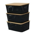 thumbnail image 1 of MOQIN 3 Packs Storage Bins with Lids, Plastic Storage Containers with Lids Stackable Storage Box, Storage Baskets for Organizing Desktop Closet Playroom Classroom Office, 1 of 8
