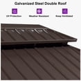 thumbnail image 4 of PURPLE LEAF 8’ X 8’ Outdoor Hardtop Gazebo Metal Frame Galvanized Steel Double Roof Patio Pavilions for Desk Backyard Bronze, 4 of 12