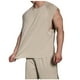 thumbnail image 5 of pstuiky Camisetas sin mangas para hombre, Camiseta deportiva sin mangas de cuello redondo, informal, de secado rápido, con botones y elástico, de color liso, para hombre Chaleco para hombre m, 5 of 5