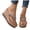 Khaki, variant on Women's Platform Flip Flop Glitter Rhinestones Wedding Heels with Arch Support Comfortable Wedge Summer Thong Sandals White Size 7