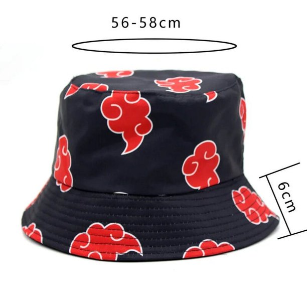 Gorra de pescador al aire libre de Naruto, estampado rojo, nubes, amanecer, algodón Panamá, protección solar, informal, calle, hombres, mujeres, sombrero de cubo, regalo de verano