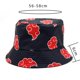 thumbnail image 1 of Gorra de pescador al aire libre de Naruto, estampado rojo, nubes, amanecer, algodón Panamá, protección solar, informal, calle, hombres, mujeres, sombrero de cubo, regalo de verano, 1 of 4