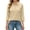 Beige#9527, variant on BOOMNY Women's 3/4 Sleeve Polo Shirts Solid Color Loose Summer Buttons Tops for Women