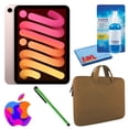 thumbnail image 1 of Paquete Apple iPad Mini 6 (2021, 256 GB, Wi-Fi + celular, rosa) (MLX93LL/A) con funda con cremallera marrón suricata + kit de limpieza de pantalla, 1 of 9