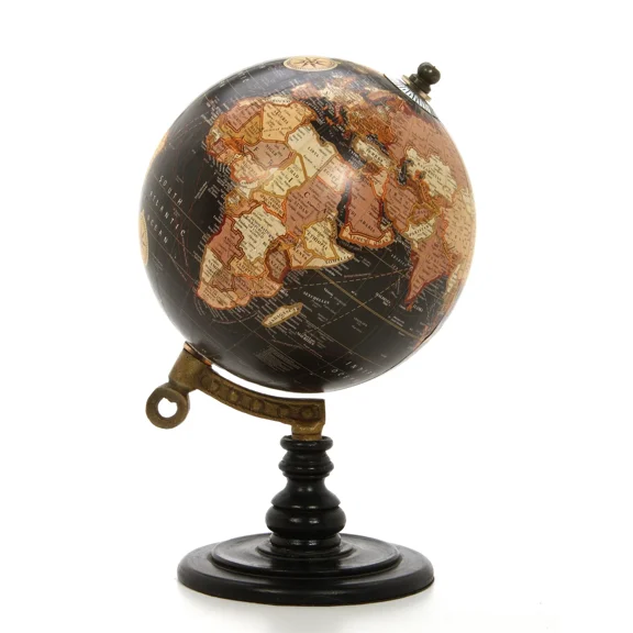 5 Inch Black Geographic Globe For Study And Decoration