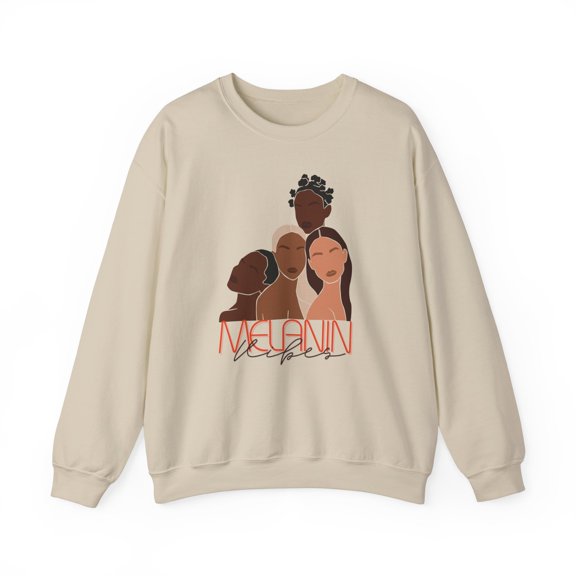 Melanin Vibes Comfort Crewneck Sweatshirt