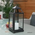 thumbnail image 5 of Hosley 14-Inch High Large Clear Glass Iron Classic Style Lantern Elegant Candle Holder, 5 of 5