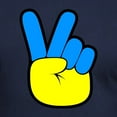 thumbnail image 3 of CafePress - Ukrainian Flag Peace Sign Ukraine Native H T Shirt - Men's Fitted T-Shirt, 3 of 4