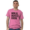 thumbnail image 5 of Worlds Okayest Cousin Family Relative Men's Graphic T Shirt Tees Brisco Brands S, 5 of 5