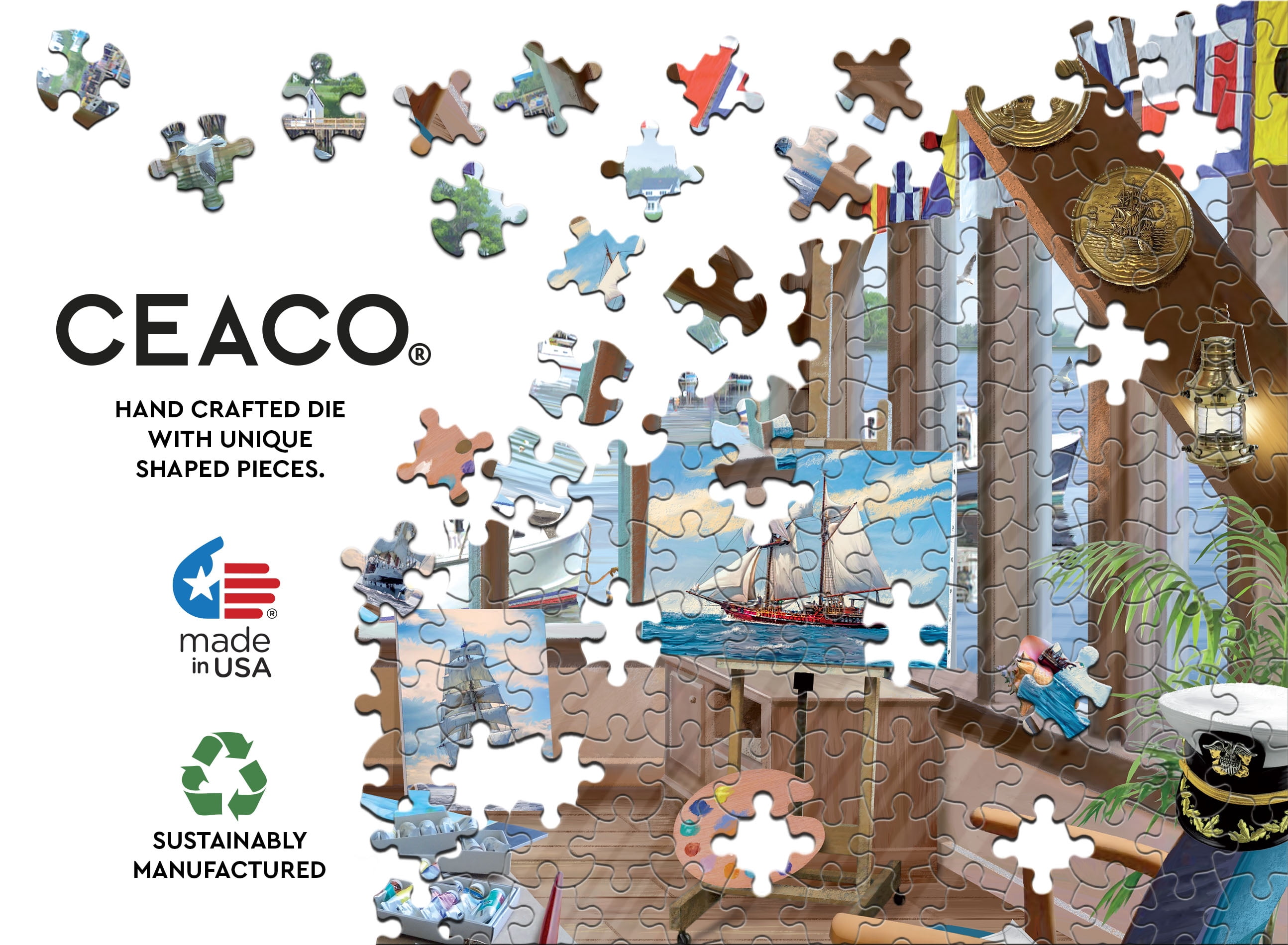 Ceaco The Sailor's Studio (Victor McLindon) 1000 Piece Interlocking Jigsaw Puzzle