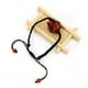 thumbnail image 5 of Xiao Hua Pulsera de cuentas hecha a mano, ideal para hombres y mujeres, con cuerda negra tejida a mano y bolsa de malla de piedra natural, ajustable (roja)., 5 of 5