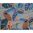 thumbnail image 5 of oneOone Polyester Spandex Gray Fabric Floral Flower With Birds Craft Projects Decor Fabric Printed By The Yard 56 Inch Wide, 5 of 5