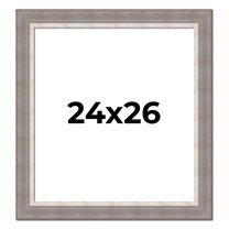 24x26 Frame Grey Real Wood Picture Frame Width 2.75 Inches | Interior Frame Depth 0.5 Inches |