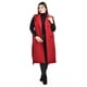 thumbnail image 5 of Chaleco largo con cinto Roman Fashion /Tallas Extras, 3018 (Rojo) rojo 36, 5 of 6