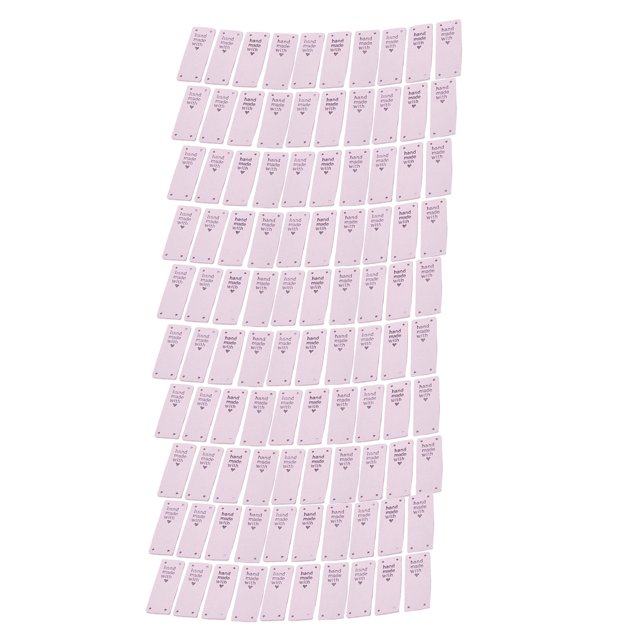 Etiquetas, 100 etiquetas hechas a mano, etiquetas de microfibra, etiquetas para bricolaje, rendimiento comprobado