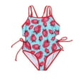thumbnail image 1 of Maillots de Bain une Pièce pour Petites Filles Imprimé Léopard Taille 6-7T, 1 of 4