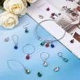 thumbnail image 3 of 1box Alloy Glass Faceted Teardrop Mixed color 14.5x9x5mm Hole: 1.5mm 12 colors 4pcs/color 48pcs/box, 3 of 7