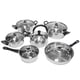 thumbnail image 3 of Juegos de utensilios de cocina, ollas y sartenes, sartén antiadherente de acero inoxidable con tapa de vidrio, olla de cocina para acampar, al, 3 of 9