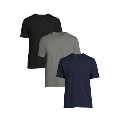 George Men's and Big Men's Crewneck T-Shirt with Short Sleeves, 3-Pack