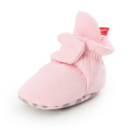 

Quealent Baby Booties Unisex Baby Girl Boy Slippers Lightweight Non-Slip Indoor Moccasins House Shoes Toddler Booties Pink 6 Months