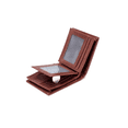 thumbnail image 3 of Cartera Plegable De Piel Genuina Gran Capacidad Para Hombre MARRON, 3 of 3
