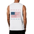 thumbnail image 4 of American Flag Tank Tops for Men 4th of July Shirts USA Muscle Sleeveless Shirt Patriotic Tank Tops White M, 4 of 4