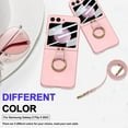 thumbnail image 7 of Compatible for Samsung Galaxy Z Flip 5 Case with Strap for Women Girl, [Built-in Small Screen Film] [Metal Ring Holder Kickstand] Shockproof Portable Protector Case for Z Flip 5 2023(Pink), 7 of 7
