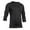 Black, variant on Qingpeng Mens Basic T-Shirts Casual Slim Fit 3/4 Sleeve T Shirts Solid Lightweight Breathable Shirt Top