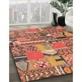thumbnail image 3 of Ahgly Company Machine Washable Indoor Round Contemporary Fire Brick Red Area Rugs, 3' Round, 3 of 7