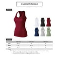 thumbnail image 2 of FashionMille Women Ribbed Tank top, Racerback Scoop Neck Active, 2 of 5