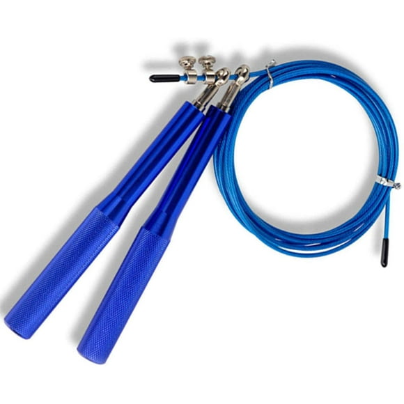 Cordes à sauter Corde de vitesse en aluminium pour roulements à billes Corde à grande vitesse pour la boxe Training Fitness Adultes et enfants(bleu)