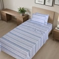 thumbnail image 6 of RUVANTI 7 Pcs Cotton Sheets - 100% Natural Cotton Soft, Lightweight & Breathable Crispy Percale Bed Sheets, Split King Sheets for Adjustable Bed 16" Deep Pockets, Naval Blue, 6 of 8