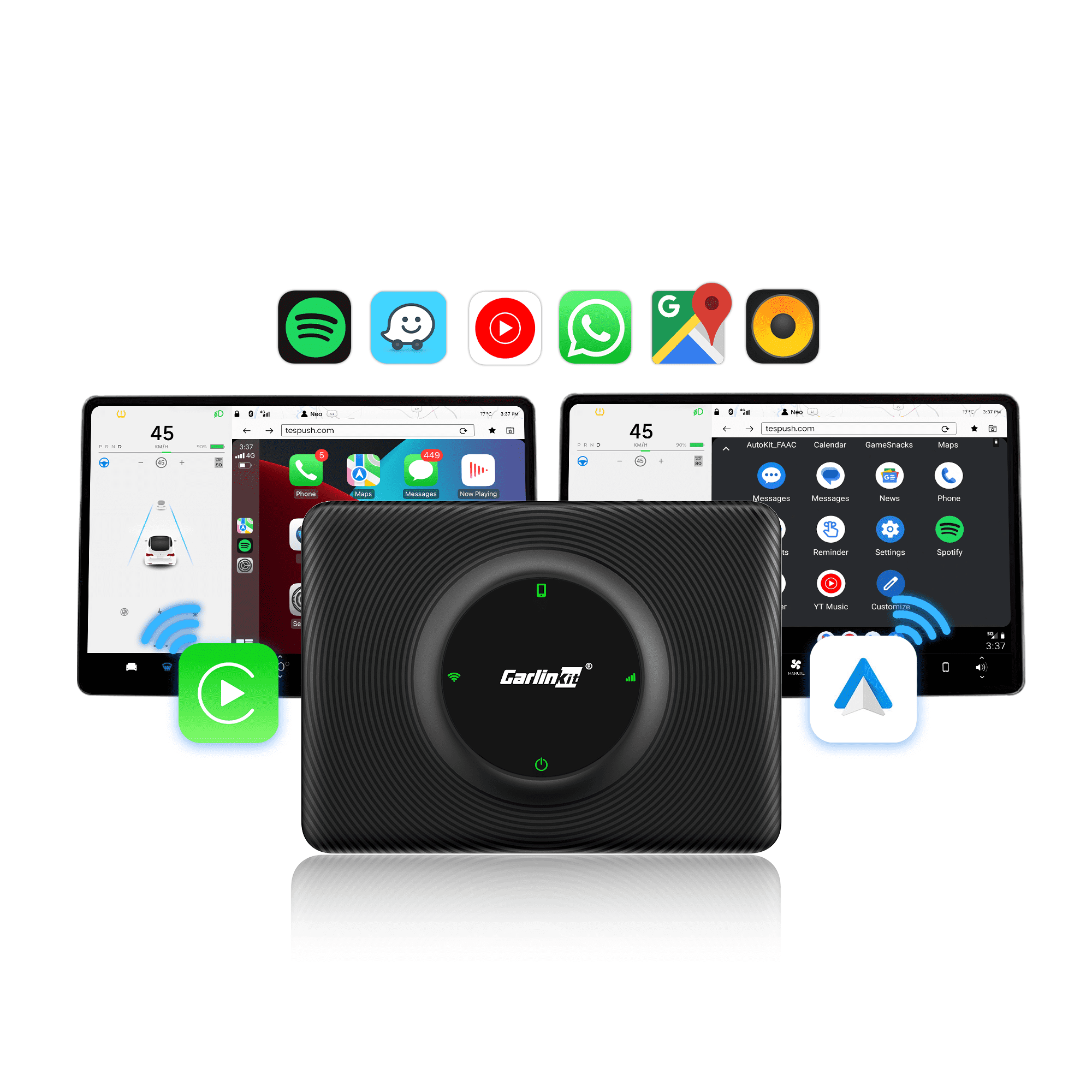 Carlinkit Tbox Plus, Android 13.0 Wireless CarPlay&Android Auto AI