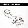 thumbnail image 3 of Naloa Cute Dinosaur Print Round Keychain Keychain Key Ring, Key Tag, Key Chain Bulk for Gift Accessories (Round), 3 of 7