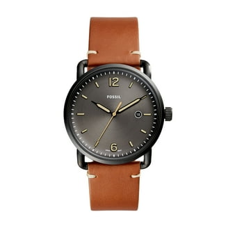 Fossil Men's Commuter Three-Hand Date Brown Leather Watch (Style