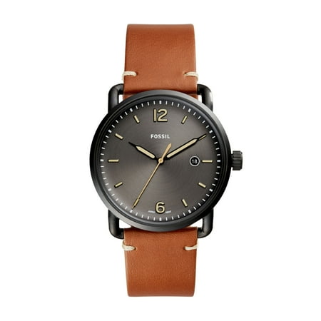Men's Commuter Black Dial Leather Watch (Style: FS5276)