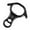 Black, variant on S SERENABLE 40kN 8 Shape Descender Rappelling Gear Multifunctional Sturdy Aluminum Alloy Silvery