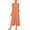 Orange, variant on fartey Cotton Linen Jumpsuits for Women 2024 Breathable Sleeveless V Neck Pockets Overalls Relaxed Adjustable Strap Solid Color Rompers
