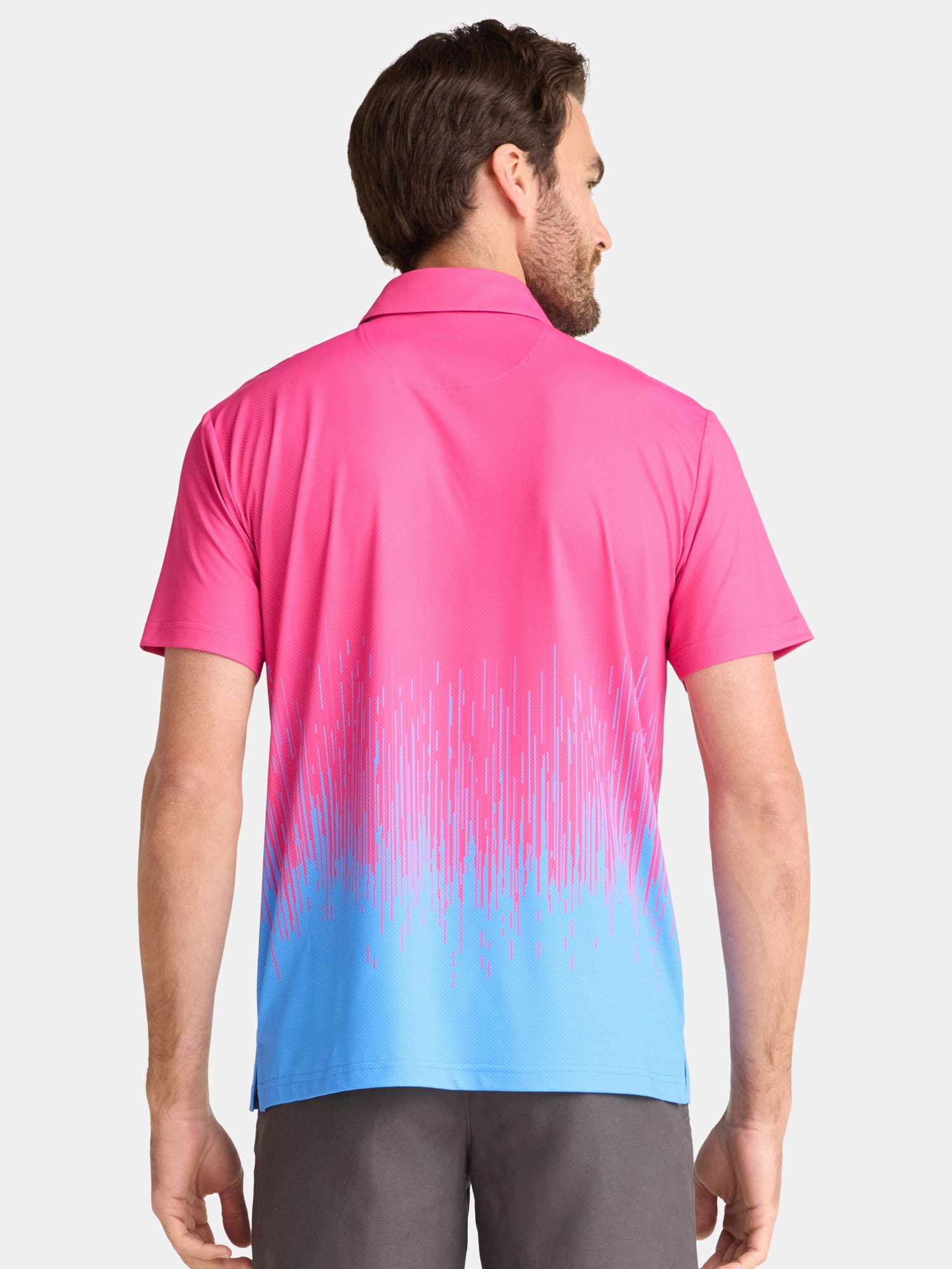 Birdie Bound Men's and Big Men's Novelty Print Golf Polo Shirt, Sizes S-5XL