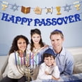 thumbnail image 2 of Happy Passover Banner Pesach Jewish Holiday Decorations Bunting Garland for Indoor Mantle Fireplace or Outdoor, 2 of 6