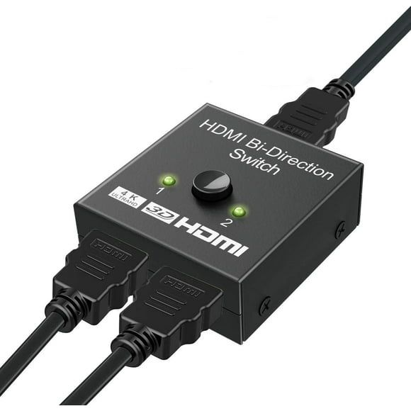 HDMI Switch Bi-Direction 4K HDMI Splitter 2 x 1/1 x 2 No External Power Required 2 Ports HDMI Switcher Supports Ultra HD 4K 3D 1080P for PS4 Xbox Fire Stick Roku