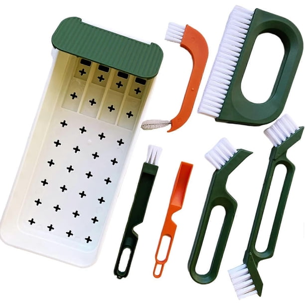 5-in-1 Grout Brush Set, Bathroom and Kitchen Cleaning Brush, Scrub Tile Grout, Nooks and Corners, Bottle Brush