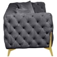 thumbnail image 5 of Meridian Furniture Kingdom Grey Velvet Sofa, 5 of 11