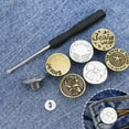 thumbnail image 5 of 4Pack 10Pcs/pack Detachable Nail Free 17mm Sewing Accessories Waist Buckle Jeans Buttons Waist Extenders Button With Screwdriver STYLE 6, 5 of 8