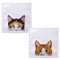 thumbnail image 1 of WIRESTER 2pcs Living Fashions Kitchen Towels for Washing Dishes for Bath Kitchen Hand Towel, Drying Dishes Kitchen Wash - Animal Calico Kitten Cat & Bi-Color White Orange Tabby Kitten Cat, 1 of 6