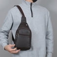 thumbnail image 4 of Bolso bandolera impermeable para hombre | Mochila ligera de pecho | Mochila deportiva de hombro para actividades al aire libre | Bolso bandolera para viajes y ocio, 4 of 7