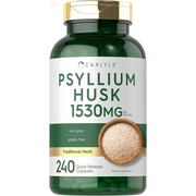 Psyllium Husk Capsules 1530Mg | 240 Count | High Potency Fiber Supplement | Non-Gmo, Gluten Free