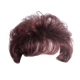 Hair Topper with Bangs, Reddish Brown, 12” Long. Synthetic Amazon.com : QIANCHUN Silk Straight Hair Topper Thick Bangs  main image 4