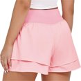 thumbnail image 4 of Summer High Waist Women Active Sport Casual Shorts Ruffle Pants, 4 of 5
